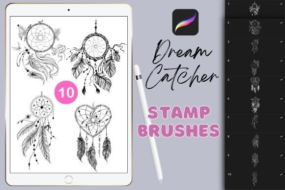 Procreate Dream Catcher Stamp Brushes