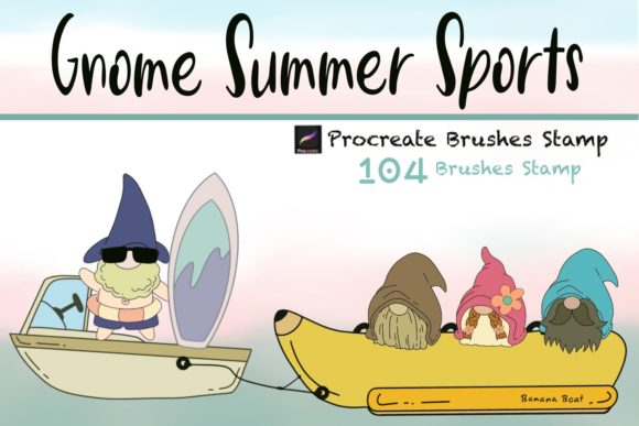 Procreate Brushes Stamp Gnome Summer Spo