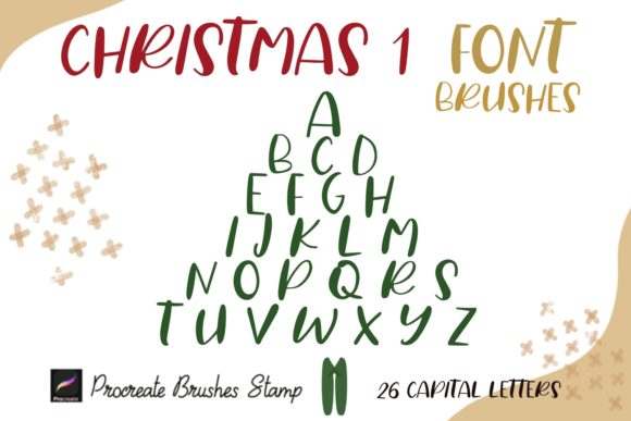 Procreate Brushes Stamp Christmas 1 Font