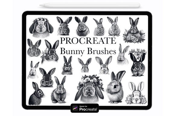 Procreate Easter Bunny Stamp Brushes