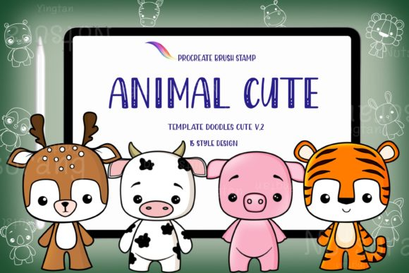Animal Cute Template Brush Stamp Design