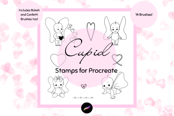 Cupid Procreate Stamp Set 14 Brushes