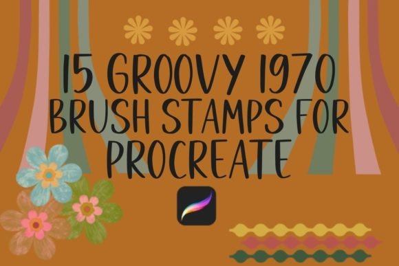 15 Groovy 1970 Stamp Set