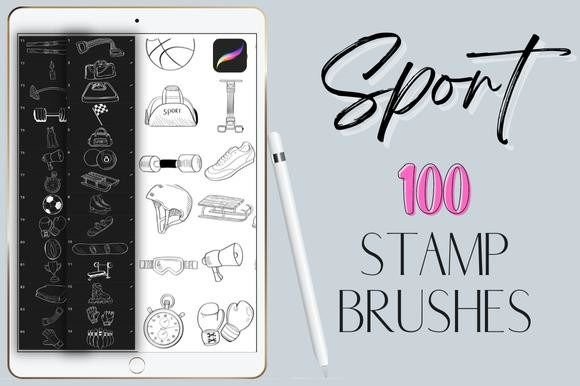Procreate Sport Fitness Stamp Brushes