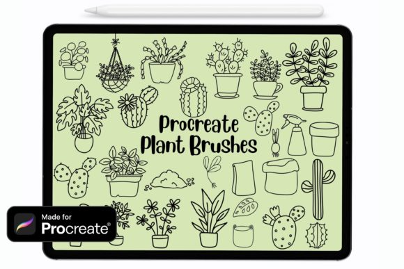 Procreate Plant Brushes, Procreate Stamp