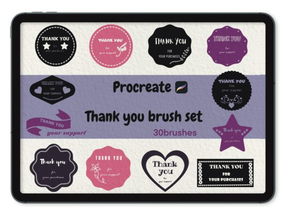 Procreate Thank You Stamp Brushes