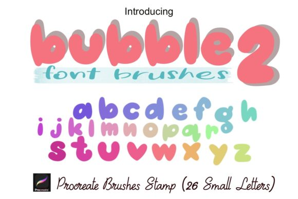 Procreate Brushes Stamp Bubble 2 Font