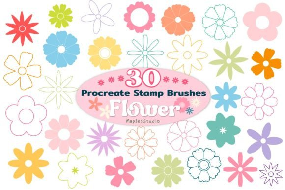 Flowers Stamp Brushes for Procreate