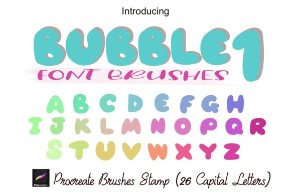 Procreate Brushes Stamp Bubble 1 Font