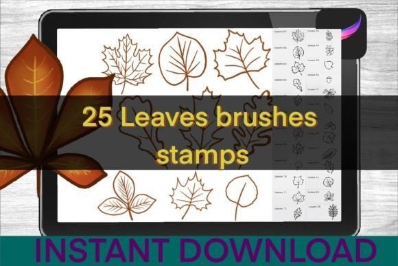 Leaves Stamp Brushes Procreate
