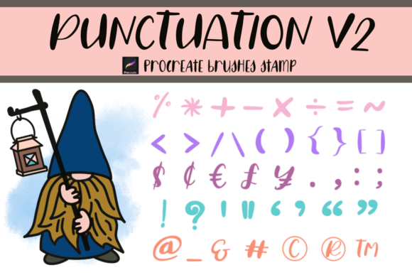 Procreate Brushes Stamp Punctuation V2