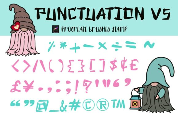 Procreate Brushes Stamp Punctuation V5