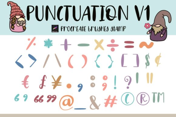 Procreate Brushes Stamp Punctuation V1