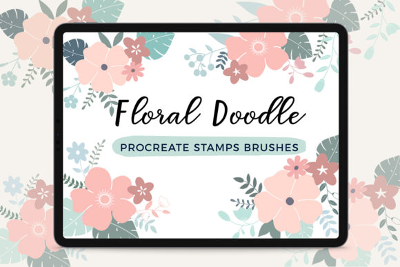 Procreate Stamp Brushes - Floral Doodle