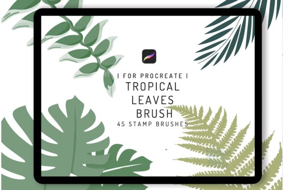 45 Procreate Tropical Leaves Brush