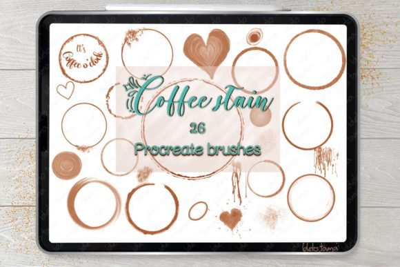 Procreate Brush Stamp Coffee Stain Mark