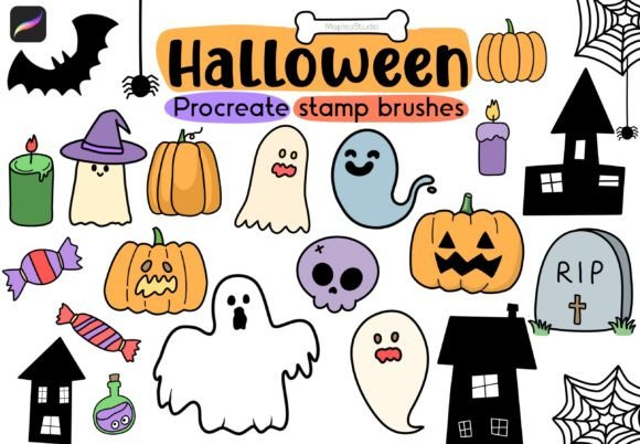 Halloween Stamp Brush for Procreate