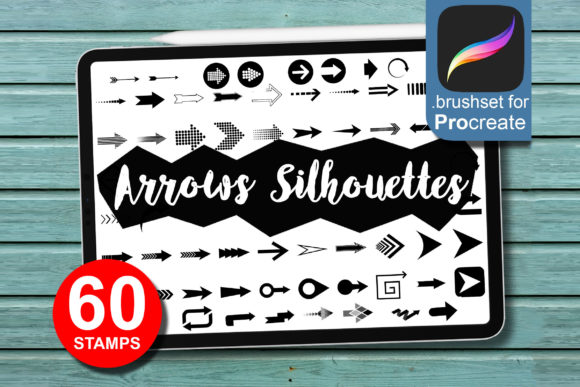 60 Arrow Set, Brushes for Procreate