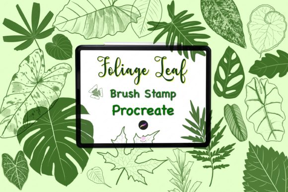 Procreate Brush Stamp Leaf Foliage