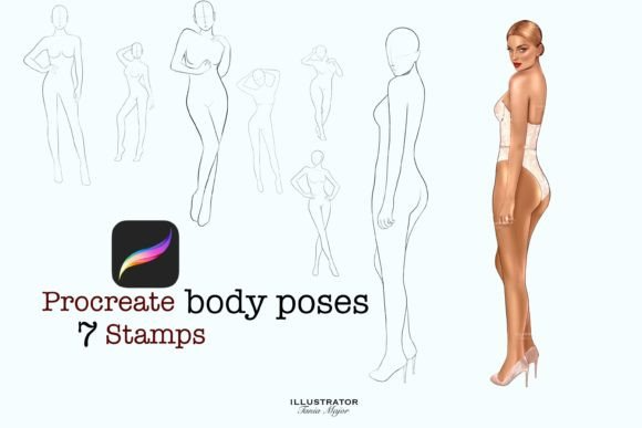 Procreate Pose Stamps