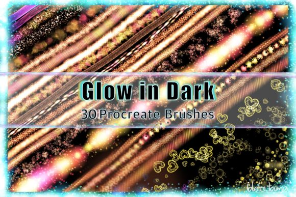 Procreate Brush Glow Neon Glitter Light