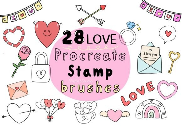 Love Stamp Brushes for Procreate