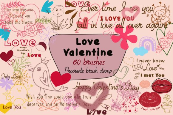 Love Valentine Procreate Brush Stamp