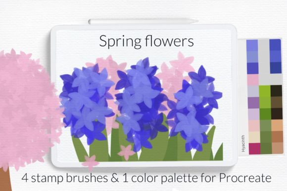 Blooming Spring Flowers Procreate Brushe
