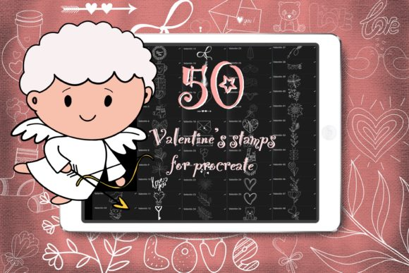 Valentines Brushes Stamps for Procreate
