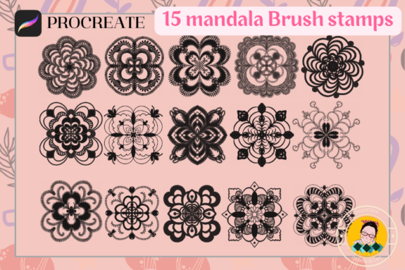 15 Mandala Brush Stamp