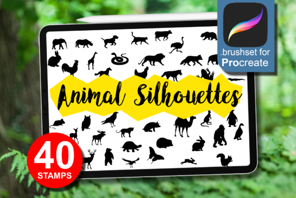 40 Animal Silhouettes for Procreate